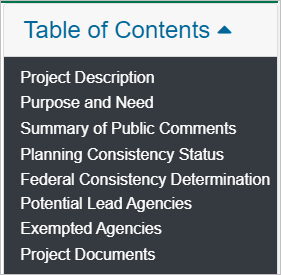 EST - Table of Contents